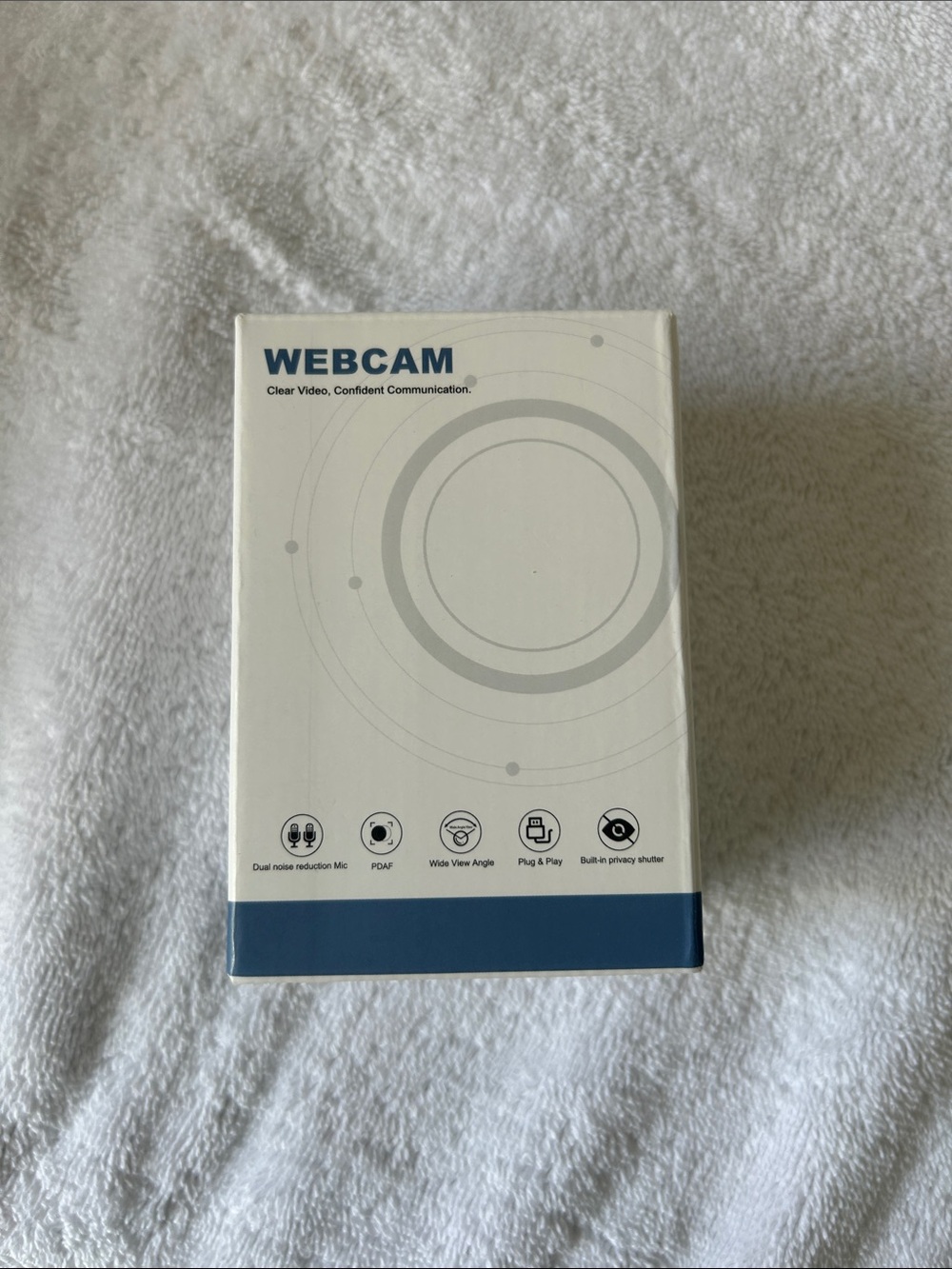WEB CAM USB Desktop Webcam with Built-in Privacy Shutter - White